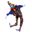 41cm Funny Clown Man Doll Wearing Blue Clothes Halloween Ornament Gift