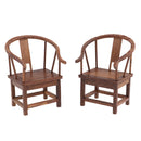 Dollhouse Solid Wenge Miniature Furniture Wooden Tea Table W. Armchair Set