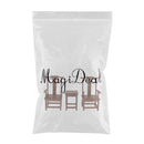 Dollhouse Solid Wenge Miniature Furniture Wooden Tea Table Armchair Set