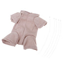 24inch Newborn Baby Doll Supply Suede Cloth Body for Reborn 3/4 Arm Full Leg Doll Kit Beige Color