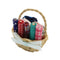 1/12 Dollhouse Furniture Miniatures Basket & Fabrics Mini Model Decoration