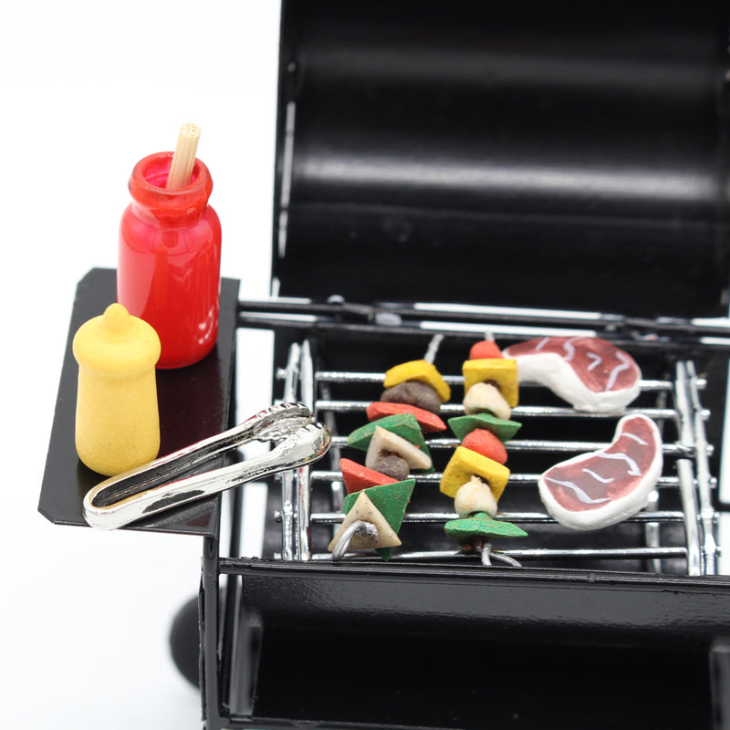 1/12 Dollhouse Furniture Miniatures Oven with Foods Kitchenware Decoration