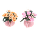 2pcs 1:12 Dollhouse Miniature Kids DIY Accs Potted Carnation Clay Greenery Plant Handcraft