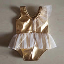 Golden Ballet Dancing Dress Jumpsuit Outfit for 18Â” American Girl Our Generation Dolls Clothes