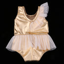 Golden Ballet Dancing Dress Jumpsuit Outfit for 18Â” American Girl Our Generation Dolls Clothes
