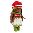 Cute Simulation Vinyl Baby Doll African Girl Newborn Doll Wearing Knitted Clothing