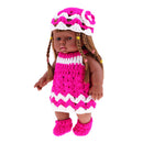 30cm Realistic Baby Doll Vinyl Newborn Girl Doll Wearing Sleeveless Dress
