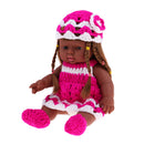 30cm Realistic Baby Doll Vinyl Newborn Girl Doll Wearing Sleeveless Dress