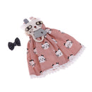 Fashion Skirt with Kitty Pattern & Headwear Accessory for 1/6 Blythe Dolls Pink