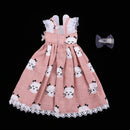Fashion Skirt with Kitty Pattern & Headwear Accessory for 1/6 Blythe Dolls Pink