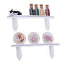 Miniature Kitchen Wall Cabinet Shelf and Storage Jar for 1/12 Dollhouse Decoration Accs