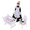 1/12 Dollhouse Miniature Baby Room Furniture Kit Cradle Baby-Sister Figures