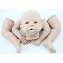 22inch Unpainted Reborn Kits Awake Baby Doll with Soft Silicone Head 3/4 Arms Full Legs Kids Gift Adult Collections