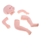 22inch Unpainted Reborn Kits Awake Baby Doll with Soft Silicone Head 3/4 Arms Full Legs Kids Gift Adult Collections