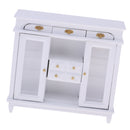 1/12 Dollhouse Miniature Furniture Wooden 4 Pane Drawer Sideboard Cabinet