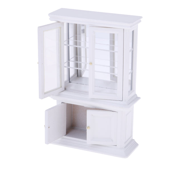 1/12 Dollhouse Miniature Furniture Wooden Display Cabinet Bookcase Decor