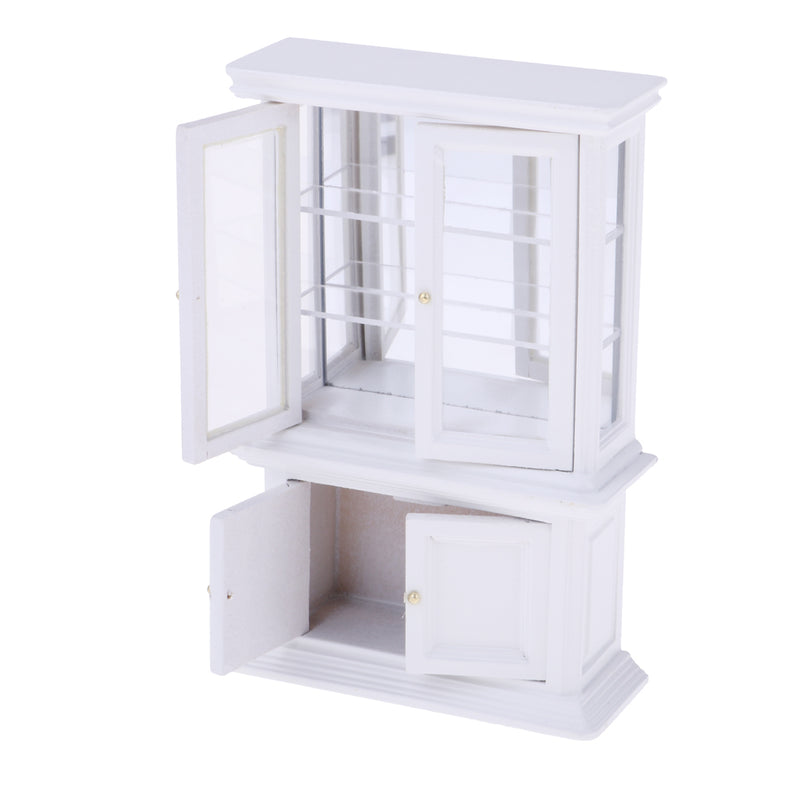 1/12 Dollhouse Miniature Furniture Wooden Display Cabinet Bookcase Decor