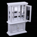 1/12 Dollhouse Miniature Furniture Wooden Display Cabinet Bookcase Decor