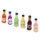 Dollhouse Miniature 6 Pieces Lifelike Soft Drink Bottles Set Model for 1:12 scale