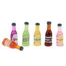Dollhouse Miniature 6 Pieces Lifelike Soft Drink Bottles Set Model for 1:12 scale