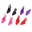 4 Pair 1/6 Scale Miniature High Heel Shoes Furniture for Dolls House Room Woman Figures Accessory Decor