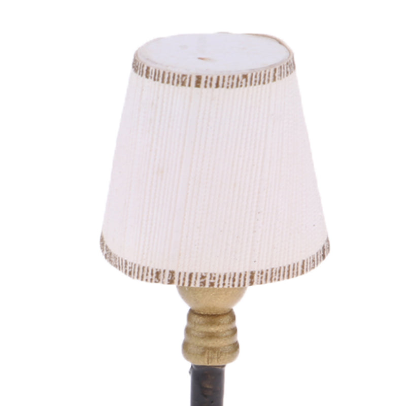 1/12 Dollhouse Miniature Furniture White Lampshade Floor Lamp Light Model