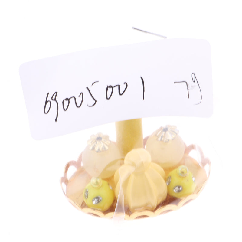 1/12 Dollhouse Miniature Home Item Perfume Bottles With Tray Yellow