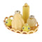 1/12 Dollhouse Miniature Home Item Perfume Bottles With Tray Yellow