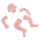 20inch Unpainted Reborn Kits Sleeping Baby Doll with Soft Silicone Head 3/4 Arms Full Legs Kids Gift Adult Collections