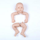 22inch Unpainted Reborn Kits Awake Baby Doll with Soft Silicone Head 3/4 Arms Full Legs Kids Gift Adult Collections