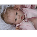 22inch Unpainted Reborn Kits Awake Baby Doll with Soft Silicone Head 3/4 Arms Full Legs Kids Gift Adult Collections