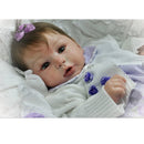 22inch Unpainted Reborn Kits Awake Baby Doll with Soft Silicone Head 3/4 Arms Full Legs Kids Gift Adult Collections