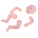 22inch Unpainted Reborn Kits Awake Baby Doll with Soft Silicone Head 3/4 Arms Full Legs Kids Gift Adult Collections