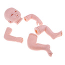 22inch Unpainted Reborn Kits Awake Baby Doll with Soft Silicone Head 3/4 Arms Full Legs Kids Gift Adult Collections