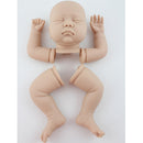 22inch Unpainted Reborn Kits Sleeping Baby Doll with Soft Silicone Head 3/4 Arms Full Legs Kids Gift Adult Collections