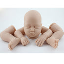 22inch Unpainted Reborn Kits Sleeping Baby Doll with Soft Silicone Head 3/4 Arms Full Legs Kids Gift Adult Collections