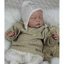 22inch Unpainted Reborn Kits Sleeping Baby Doll with Soft Silicone Head 3/4 Arms Full Legs Kids Gift Adult Collections