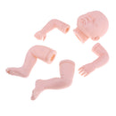 22inch Unpainted Reborn Kits Sleeping Baby Doll with Soft Silicone Head 3/4 Arms Full Legs Kids Gift Adult Collections