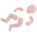 20inch Unpainted Reborn Kits Awake Baby Doll with Soft Silicone Head 3/4 Arms Full Legs Kids Gift Adult Collections