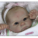 22inch Unpainted Reborn Kits Awake Baby Doll with Soft Silicone Head 3/4 Arms Full Legs Kids Gift Adult Collections