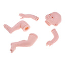 Simulation 20inch Unpainted Reborn Kits Baby Doll Vinyl Mold Head 3/4 Arms Full Legs, Open Eyes and Mouth, Children Birthday Gift