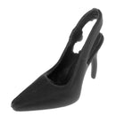 1/6 Scale Miniature Black High Heel Shoes Furniture for Dolls House Room Woman Figures Accessory Decor