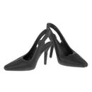 1/6 Scale Miniature Black High Heel Shoes Furniture for Dolls House Room Woman Figures Accessory Decor