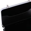 1/12 Dollhouse Miniature Travel Metal Code Suitcase Briefcase Home Decoration Silver