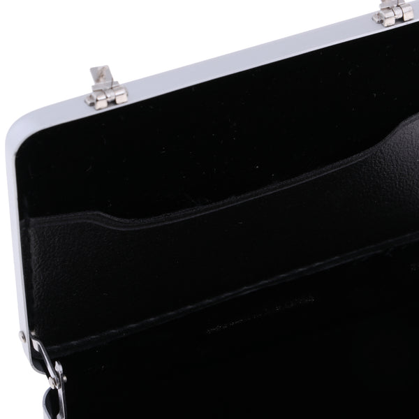 1/12 Dollhouse Miniature Travel Metal Code Suitcase Briefcase Home Decoration Silver