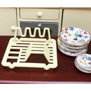 2pcs Miniature Dish Rack Tableware for 1/12 Dolls House Kitchen Life Scenes Decoration