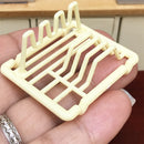 2pcs Miniature Dish Rack Tableware for 1/12 Dolls House Kitchen Life Scenes Decoration