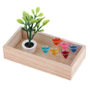 Mini Green Plant and 6pcs Goblet Decor Dollhouse 1/12 Miniature Garden Accessory House Decor