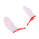 1 Pair Plush Cute Rabbit Ears Doll Hair Clip Party Accs for 1/6 Blythe Dolls White