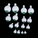 8 Pairs Oval Hollow Plastic Eyes Green Eyeball For Dolls DIY Halloween Props
